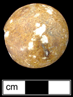 Bennington or “Bennies” marble found in the cellar of a collapsed building - click image to see a larger view.